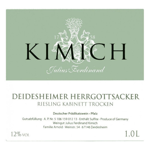 Product image for Julius Ferdinand Kimich Deidesheimer Herrgottsacker Riesling Kabinett Trocken 2024 1L
