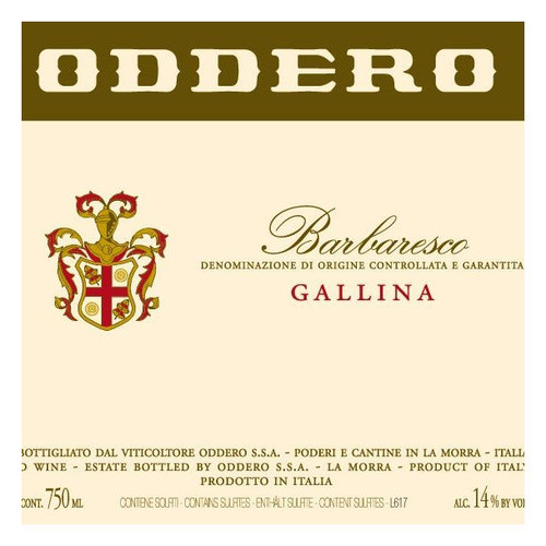 Product image for Poderi E Cantine Oddero Barbaresco Gallina 2022 750ml