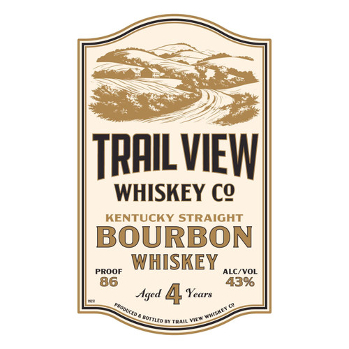 Product image for Trail View Whiskey Co. 4 Years Old Kentucky Straight Bourbon Whiskey NV 1L