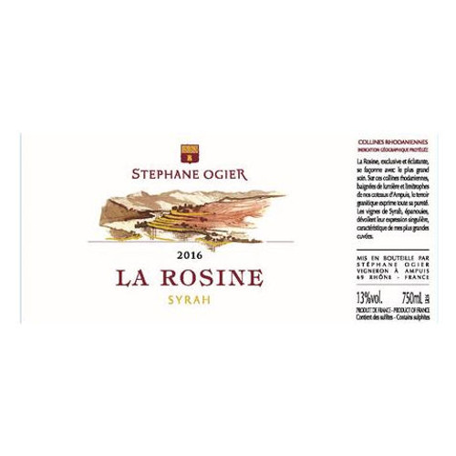 Product image for Stephane Ogier Collines Rhodaniennes Syrah La Rosine 2022 750ml