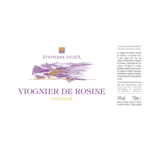Product image for Stephane Ogier Collines Rhodaniennes Viognier De Rosine 2023 750ml