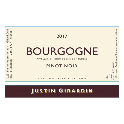 Product image for Justin Girardin Bourgogne Pinot Noir 2022 750ml