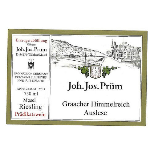 Product image for Joh. Jos. Prum Mosel Riesling Graacher Himmelreich Pradikatswein Auslese 2024 750ml