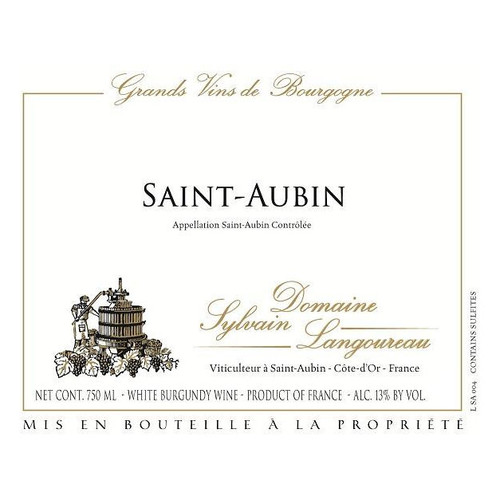 Product image for Domaine Sylvain Langoureau Saint-Aubin Blanc 2024 375ml