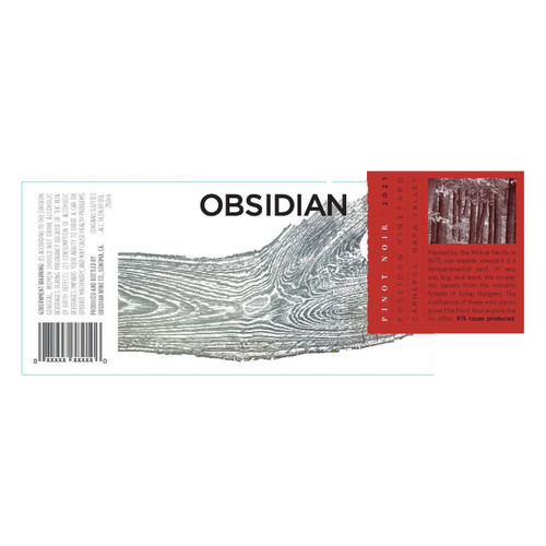 Product image for Obsidian Wine Co. Pinot Noir Poseidon Vineyard Carneros 2023 750ml