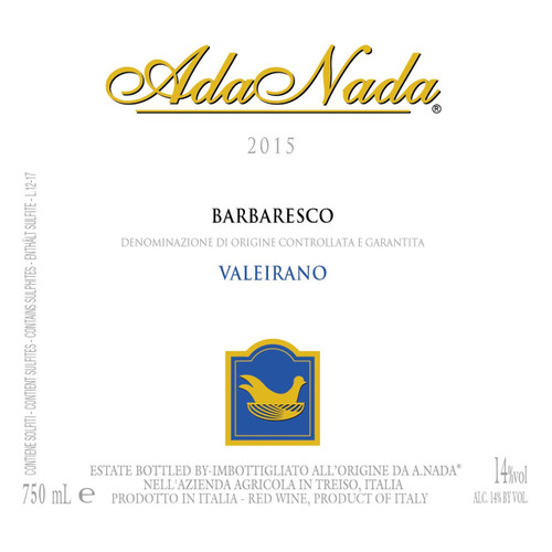 Ada Nada Barbaresco Valeirano 2021 750ml