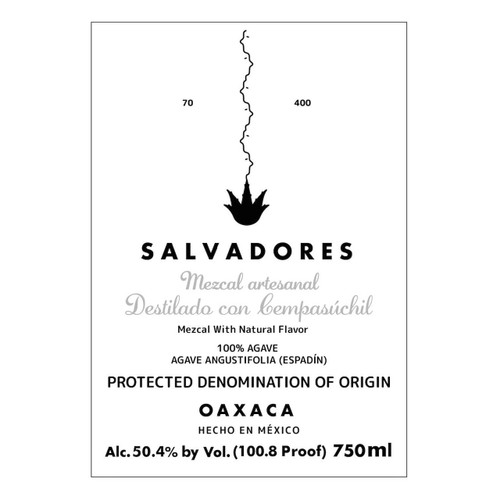 Product image for Salvadores Mezcal Destilado Con Cempasuchil 100% Agave Angustifolia Mezcal Artesanal 750ml