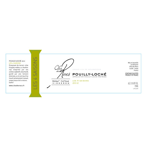 Clos des Rocs Pouilly-Loche Les Quatre Saisons 2023 750ml