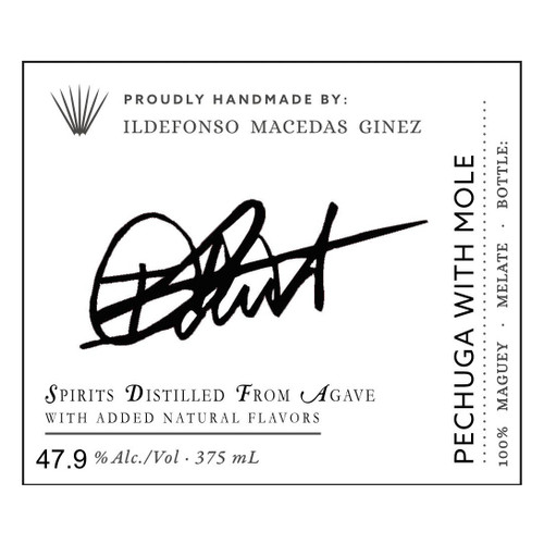 Product image for Maguey Melate Pechuga With Mole Ildefonso Macedas Ginez 100% Maguey 375ml