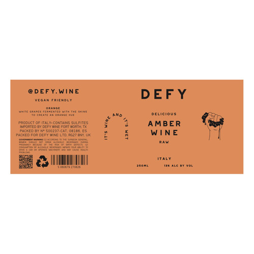 Product image for Defy Wine Amber Wine 250ml