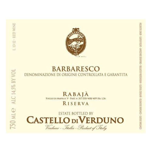 Product image for Castello di Verduno Barbaresco Rabaja Riserva 2019 750ml