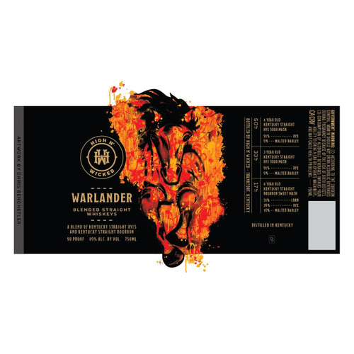 Product image for High N Wicked Warlander Blended Straight Whiskeys 750ml