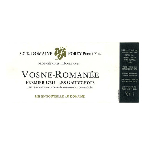 Domaine Forey Pere & Fils Vosne-Romanee 1er Cru Les Gaudichots 2023 3L JEROBOAM
