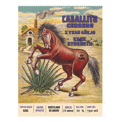 Product image for Caballito Cerrero 2 Years Old Anejo Azul Cask Strength Destilado De Agave 750ml