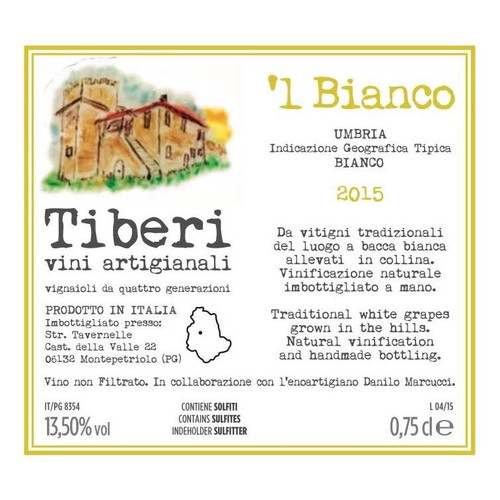 Product image for Tiberi Vini Artigianali Umbria 'l Bianco 2024 750ml
