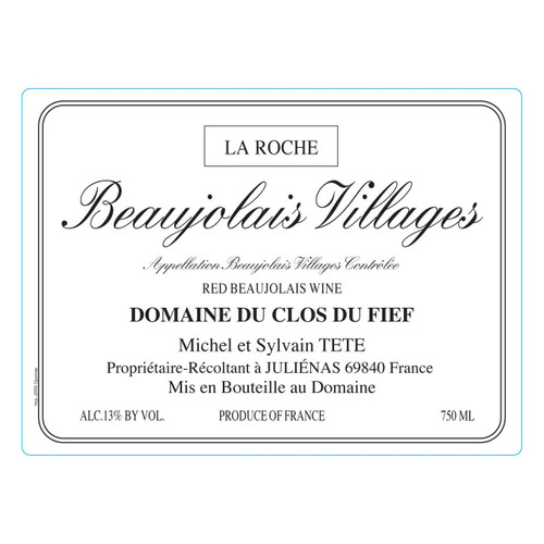 Product image for Michel Tete Beaujolais-Villages Domaine du Clos du Fief La Roche 2024 750ml