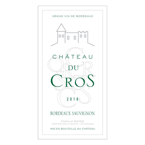 Product image for Chateau du Cros Bordeaux Blanc Sauvignon 2024 750ml