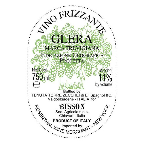 Bisson Glera Vino Frizzante Marca Trevigiana 2025 750ml