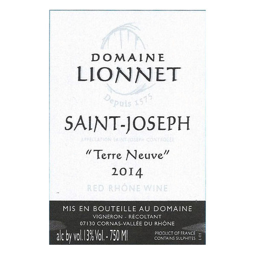 Domaine Lionnet Saint-Joseph Rouge Terre Neuve 2023 750ml