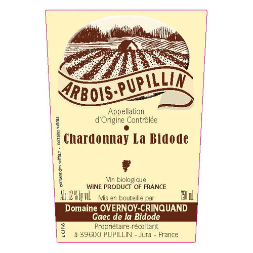Domaine Overnoy-Crinquand Arbois-Pupillin Chardonnay La Bidode 2022 750ml