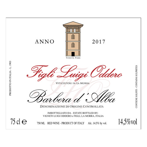 Figli Luigi Oddero Barbera d'Alba 2021 750ml