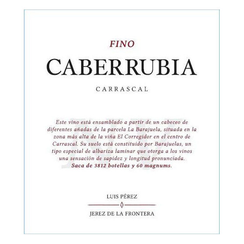 Product image for Luis Perez Fino Caberrubia Carrascal Jerez-Xeres-Sherry 750ml