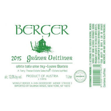 Product image for Weingut Berger Gruner Veltliner 2025 1L