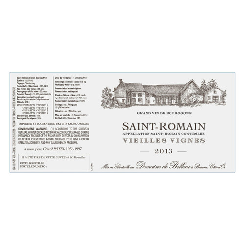 Product image for Domaine de Bellene Saint-Romain Vieilles Vignes Blanc 2022 750ml