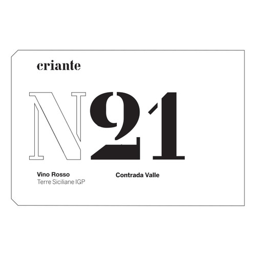 Product image for Criante Terre Siciliane Nero d'Avola N21 Contrada Valle 2022 750ml