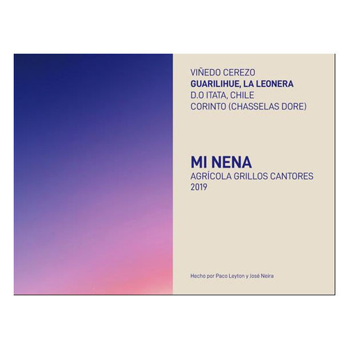 Product image for Agricola Grillos Cantores Mi Nena Corinto Valle del Itata 2024 750ml