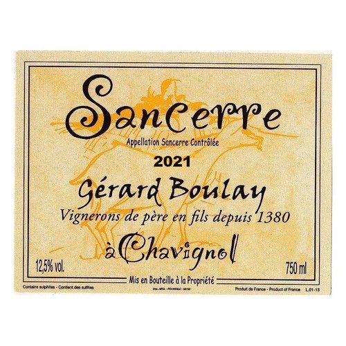 Product image for Gerard Boulay Sancerre Chavignol Tradition Blanc 2024 750ml