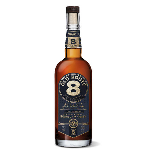 Product image for Augusta Distillery 8 Years Old Route 8 Single Barrel Unfiltered Cask strength Kentucky Straight Bourbon Whiskey 750ml