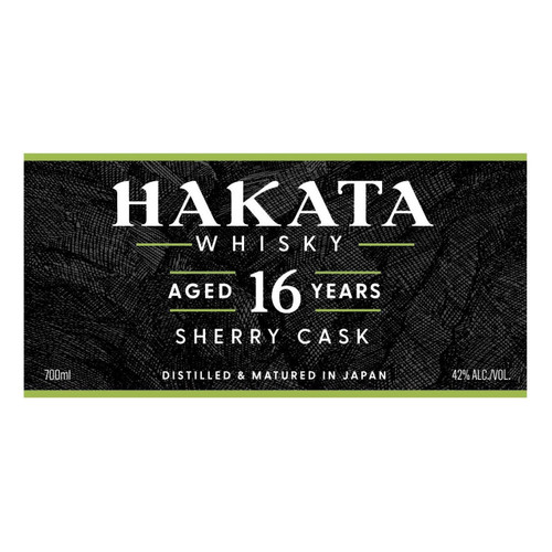 Product image for Hakata Whisky 16 Years Old Sherry Cask Whisky 700ml