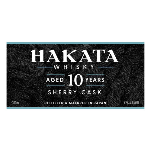 Product image for Hakata Whisky 10 Years Old Sherry Cask Whisky 700ml
