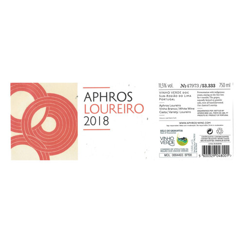 Product image for Aphros Vinho Verde Loureiro 2024 750ml