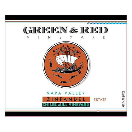 Product image for Green & Red Vineyard Zinfandel Chiles Mill Vineyard Estate Napa Valley 2021 750ml