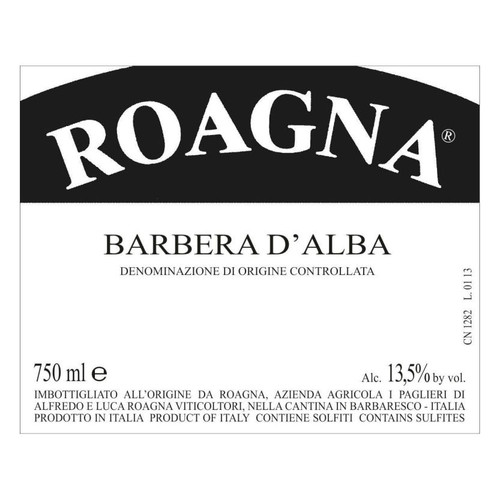 Product image for Roagna Barbera d'Alba 2020 750ml