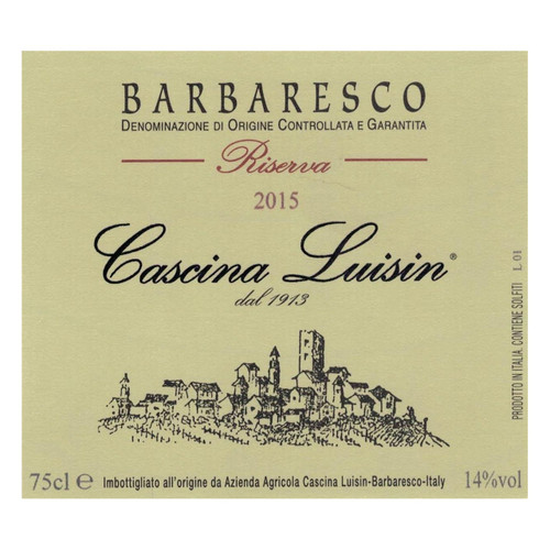 Product image for Cascina Luisin Barbaresco Riserva 2017 750ml