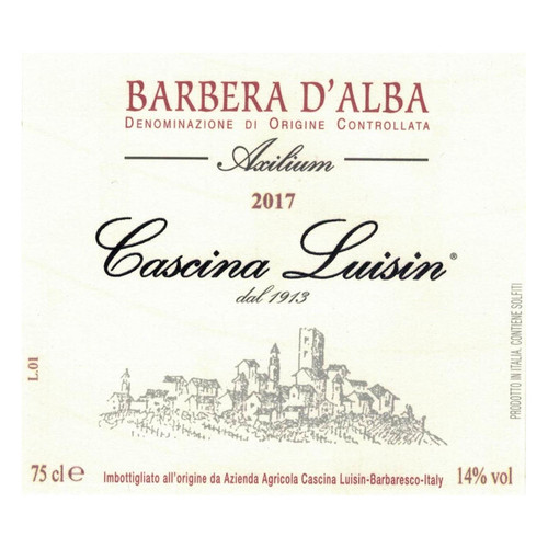 Product image for Cascina Luisin Barbera d'Alba Axilium 2017 750ml