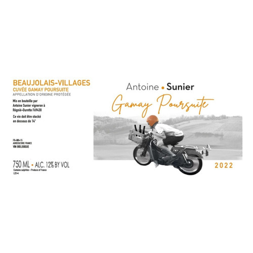 Product image for Antoine Sunier Beaujolais-Villages Gamay Cuvee Poursuite 2024 750ml