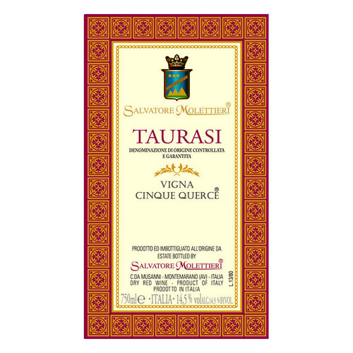 Product image for Salvatore Molettieri Taurasi Vigna Cinque Querce 2018 750ml