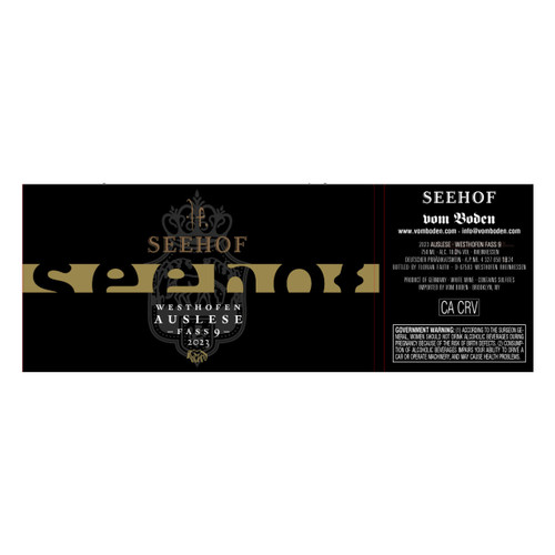 Product image for Seehof Rheinhessen Westhofen Auslese Fass 9 Deutscher Pradikatswein 2023 750ml