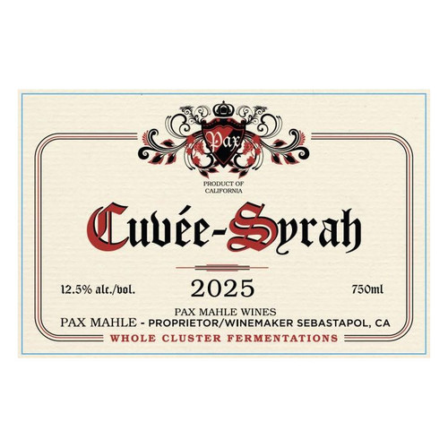 Product image for Pax Mahle Wines Cuvee Syrah California 2025 750ml