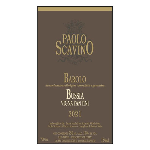 Product image for Paolo Scavino Barolo Bussia Vigna Fantini 2022 750ml