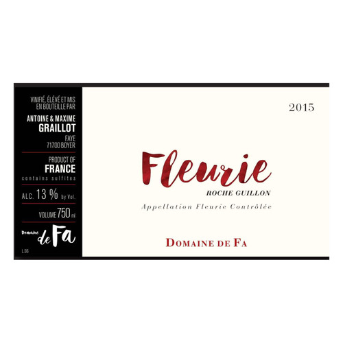 Product image for Domaine de Fa Fleurie Roche Guillon 2023 750ml