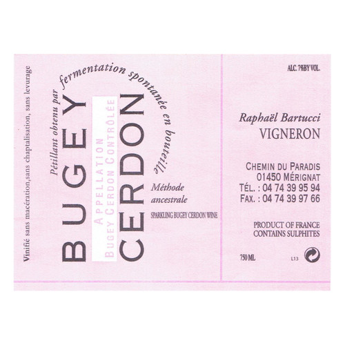 Product image for Raphael Bartucci Bugey Cerdon Methode Ancestrale 750ml