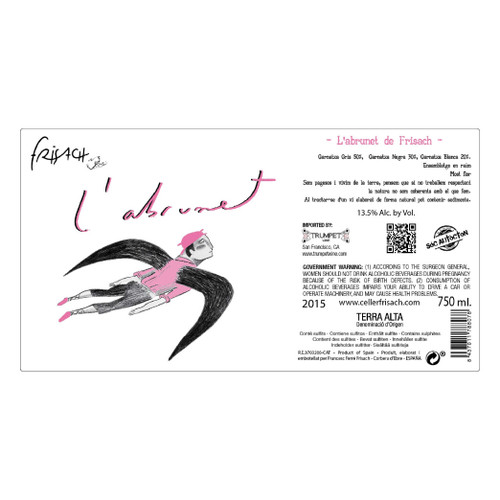 Product image for Celler Frisach Terra Alta L'Abrunet Negre 2024 750ml