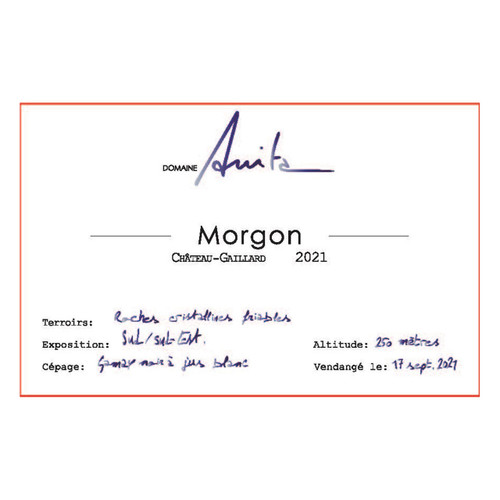 Domaine Anita Morgon Chateau-Gaillard  2024 750ml