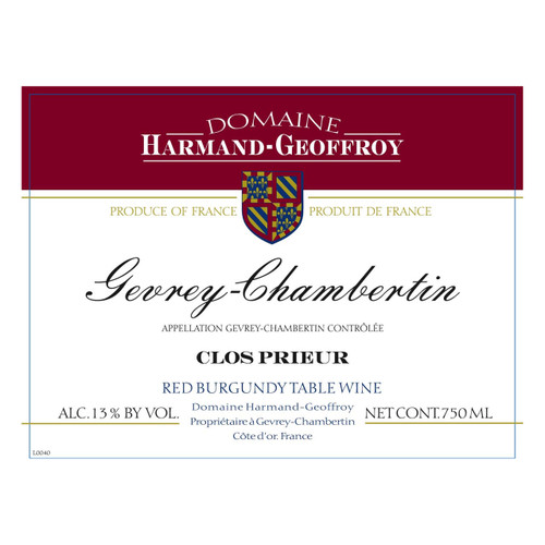 Domaine Harmand-Geoffroy Gevrey-Chambertin Clos Prieur  2022 750ml