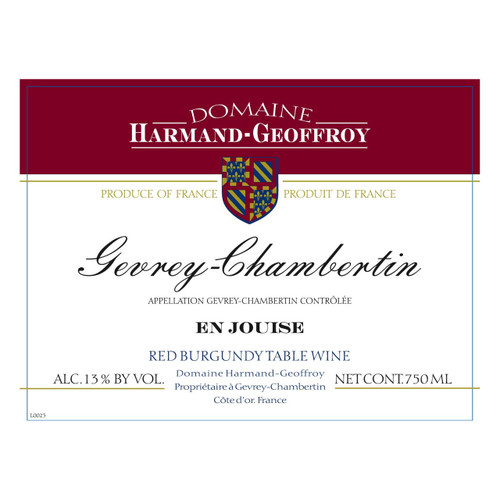 Domaine Harmand-Geoffroy Gevrey-Chambertin En Jouise  2022 750ml